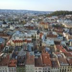 Ausblick vom Rathaus in Lwiw, Ukraine